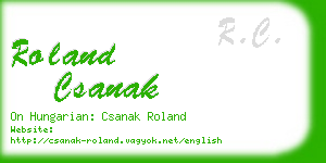 roland csanak business card
